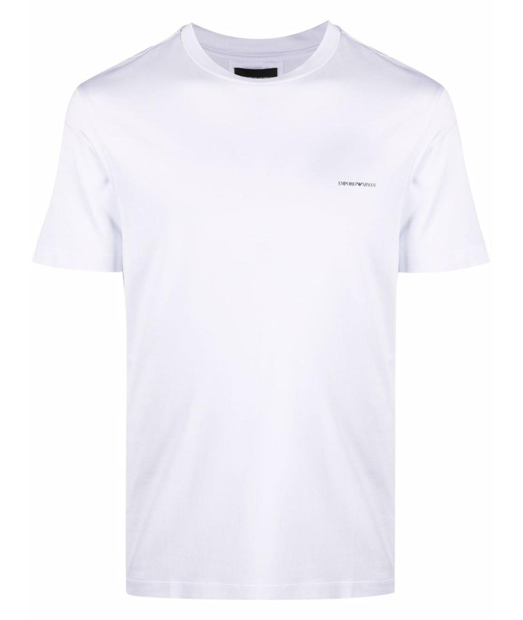 EMPORIO ARMANI Белая хлопковая футболка, фото 1