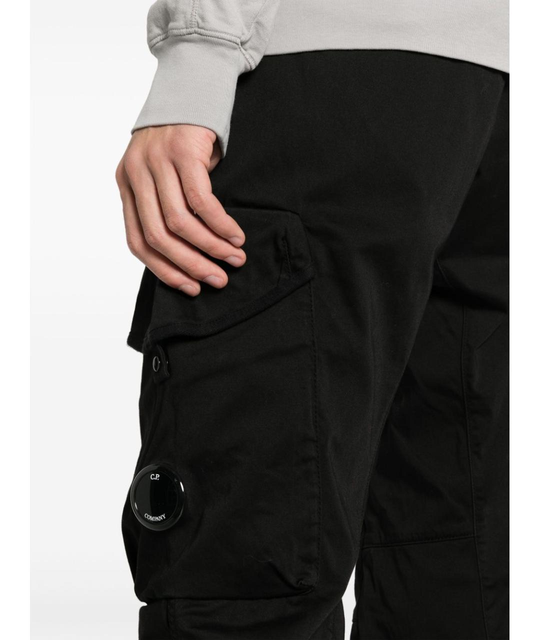 CP COMPANY Черные хлопковые повседневные брюки, фото 2