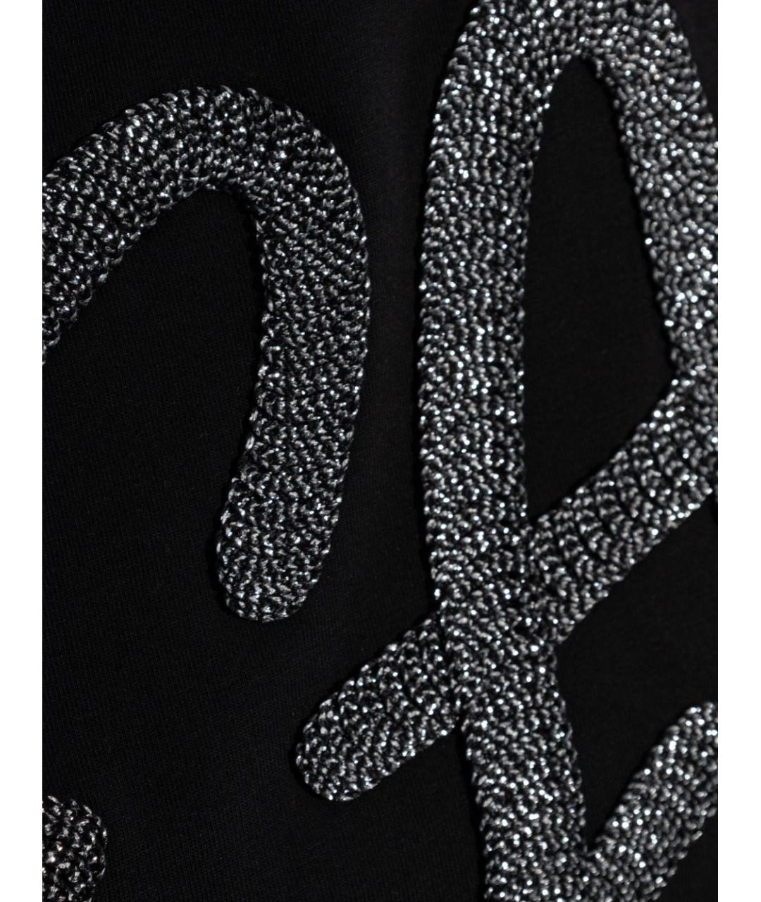EMPORIO ARMANI Черная хлопковая футболка, фото 3