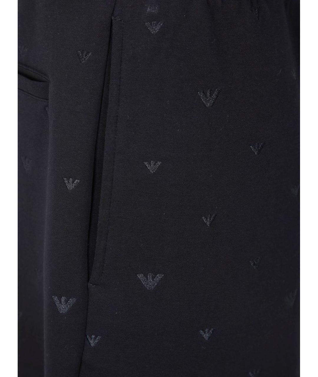 EMPORIO ARMANI Черные хлопковые шорты, фото 3