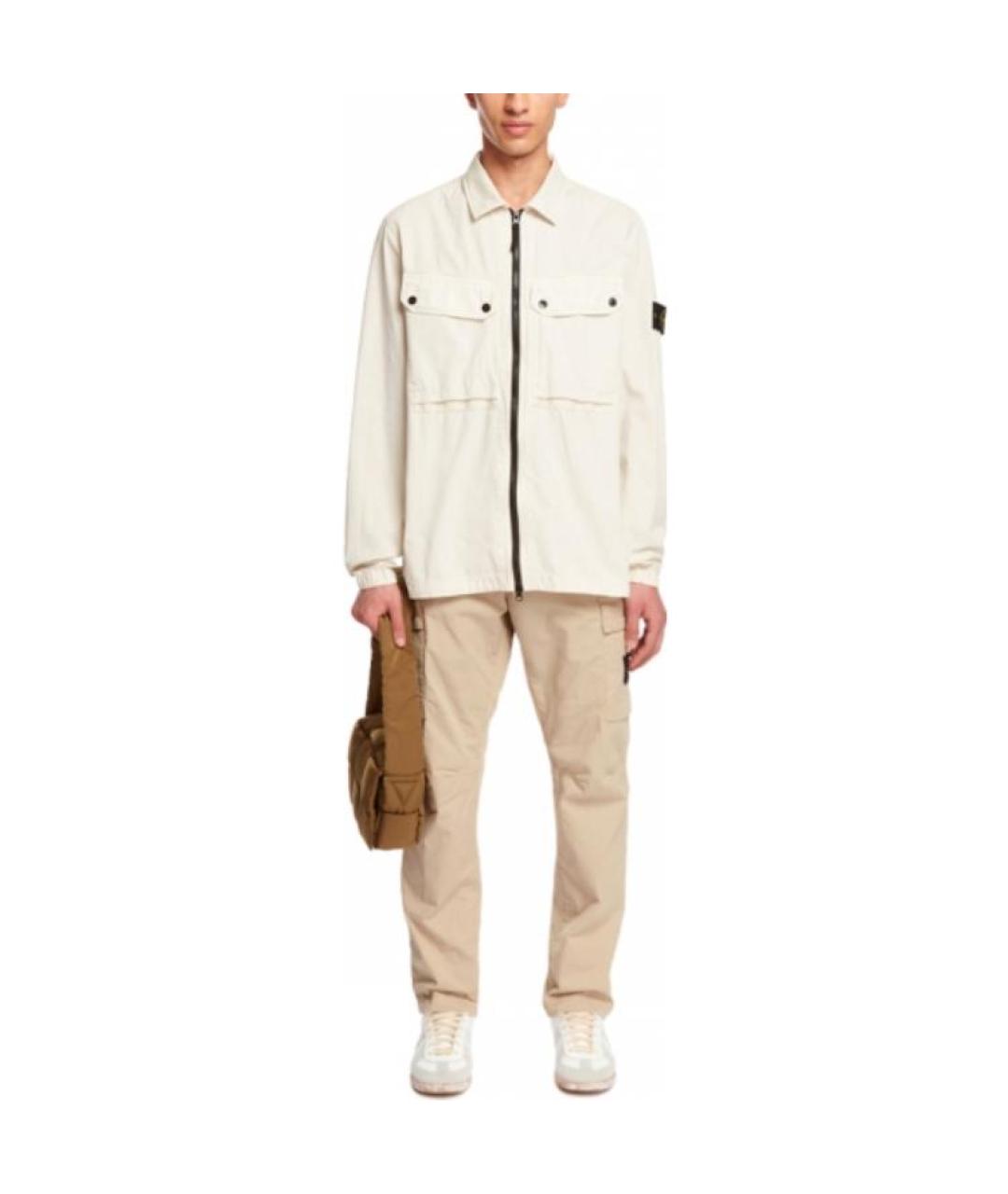 STONE ISLAND Белая куртка, фото 3