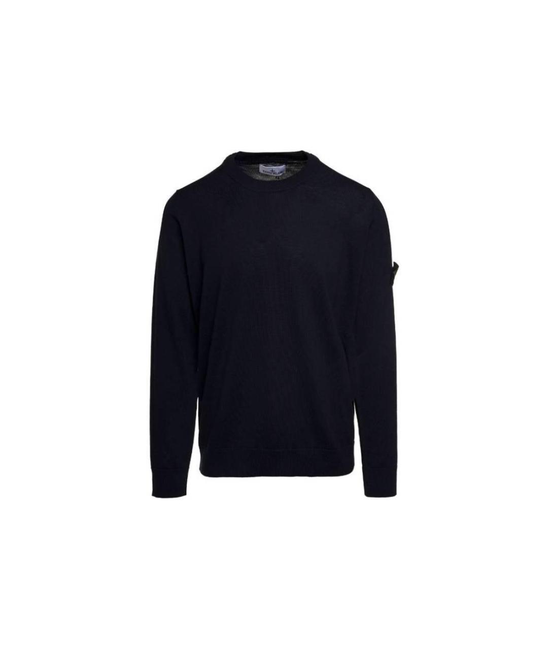 STONE ISLAND Темно-синий шерстяной джемпер / свитер, фото 1