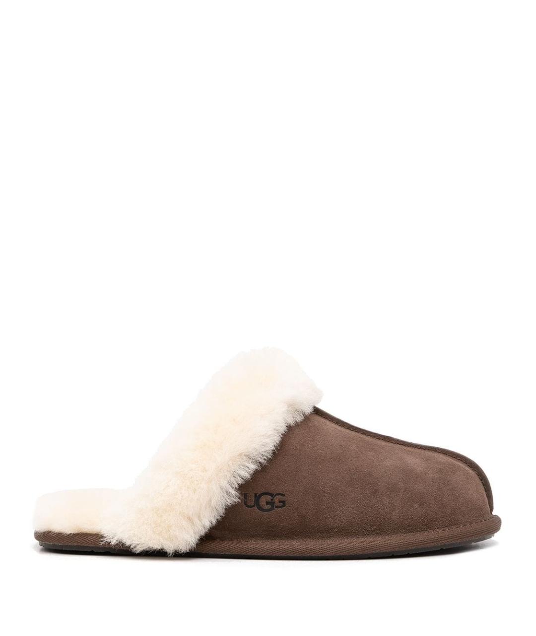 UGG AUSTRALIA Коричневые замшевые сабо, фото 1
