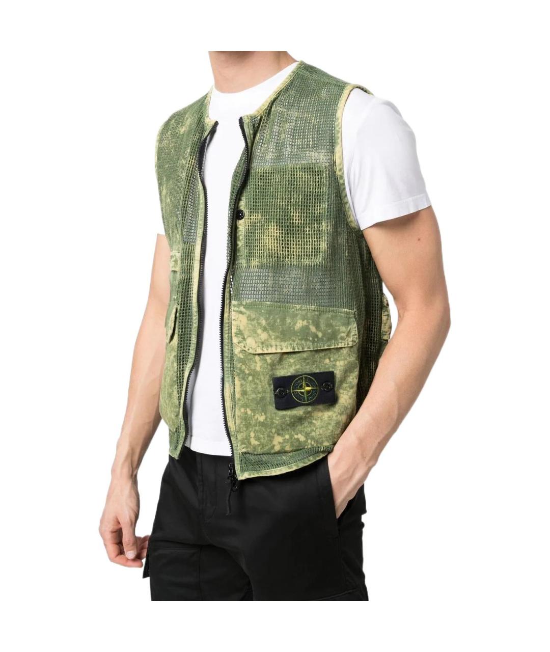 STONE ISLAND Зеленый жилет, фото 5