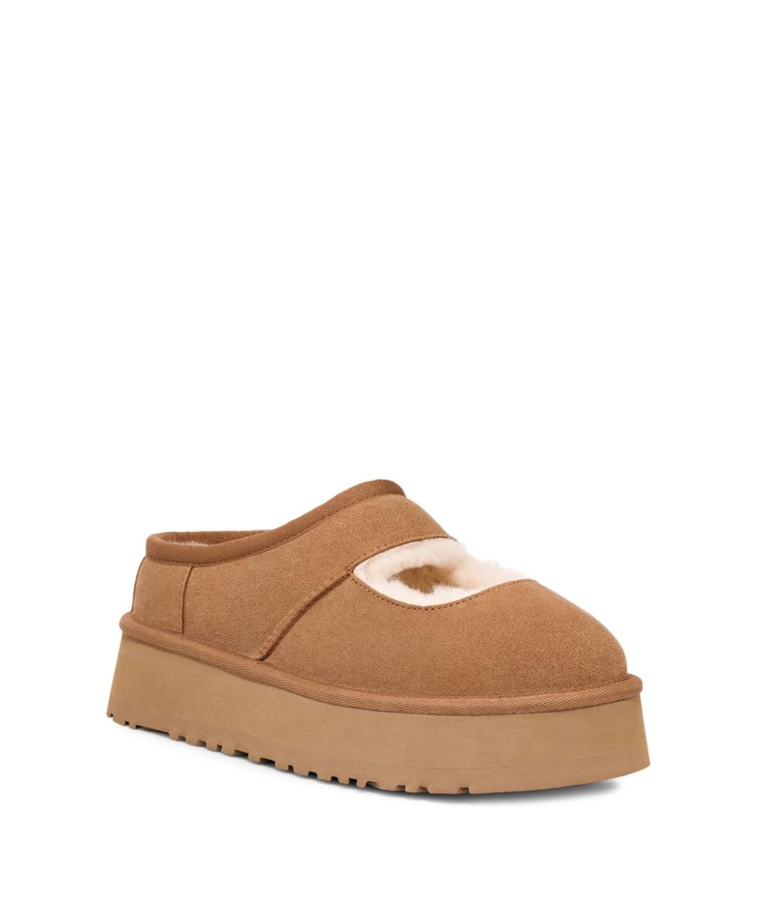 UGG AUSTRALIA Бежевые замшевые сабо, фото 3