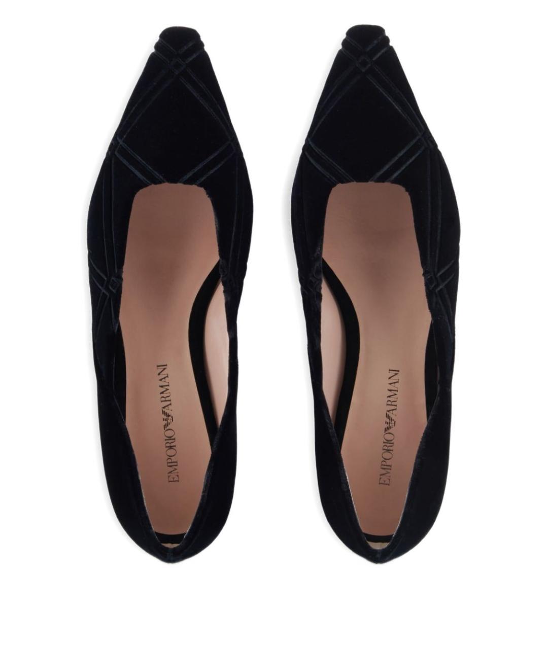 EMPORIO ARMANI Черные замшевые туфли, фото 3