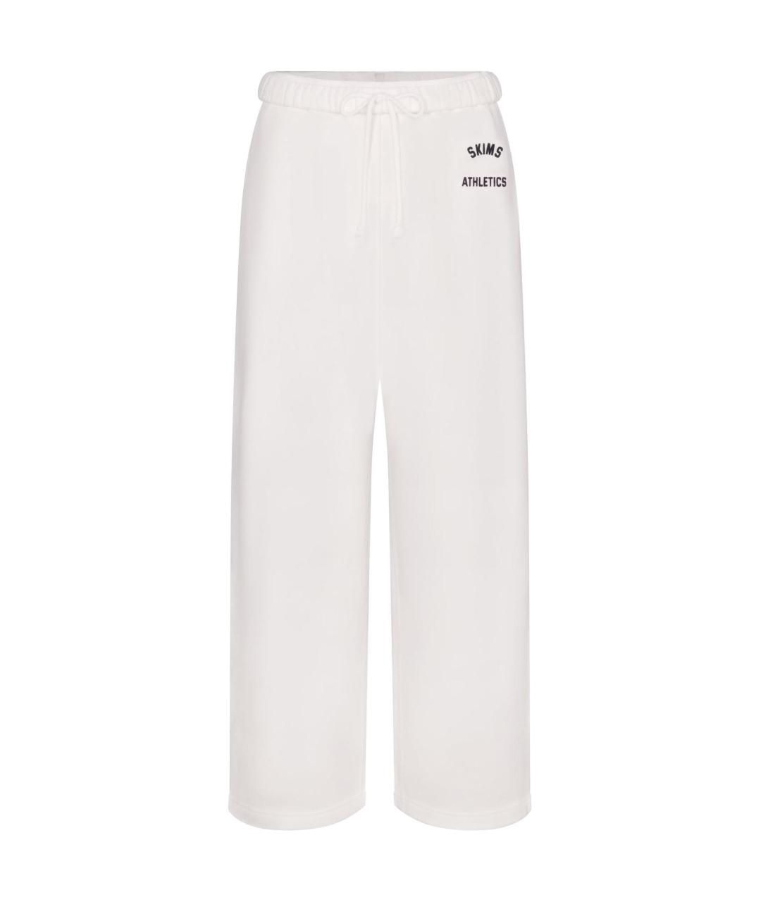 SKIMS Белые хлопковые прямые брюки, фото 1