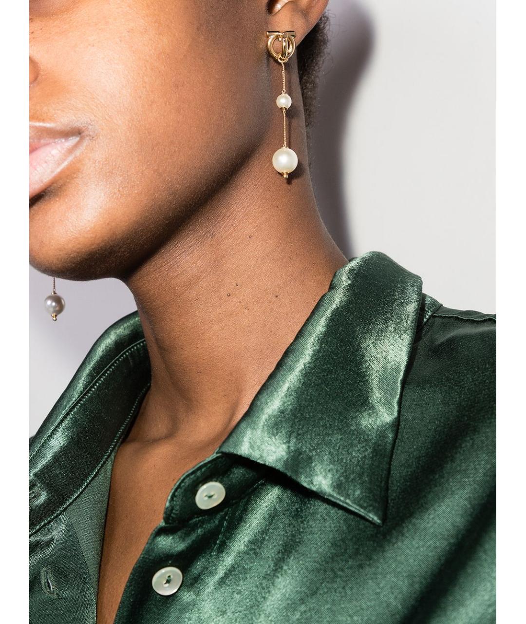 FERRAGAMO Золотые серьги, фото 2