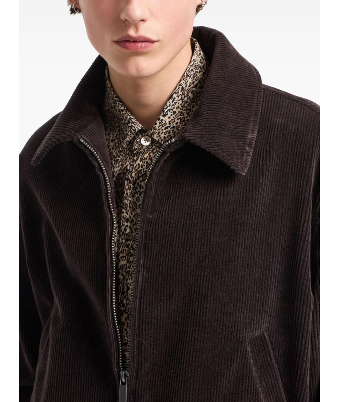 EMPORIO ARMANI Коричневая хлопковая куртка, фото 4