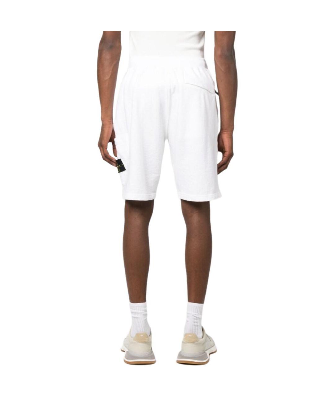 STONE ISLAND Белые шорты, фото 4