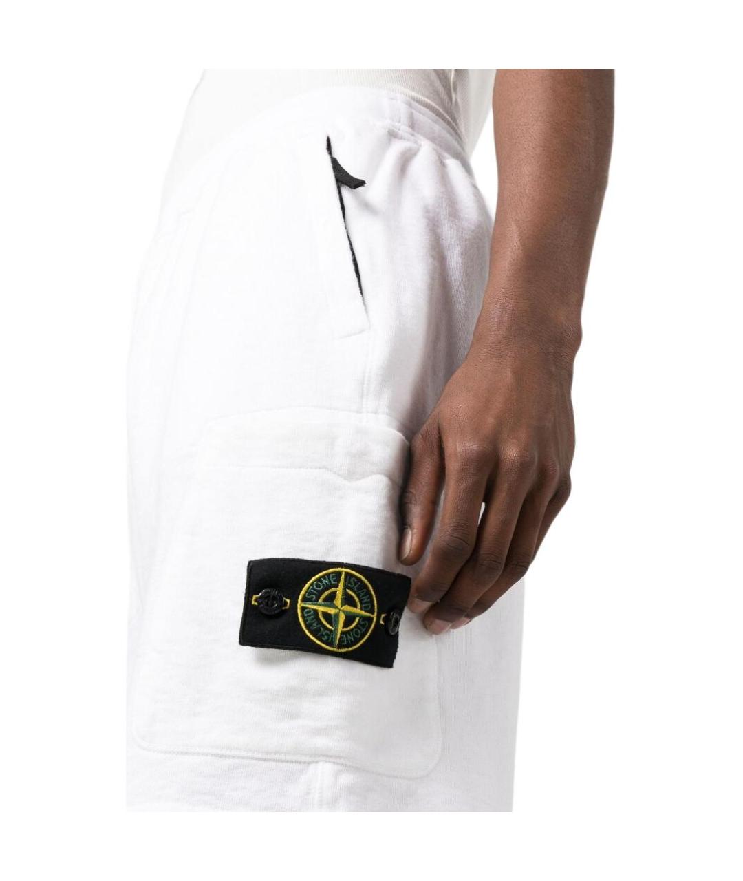 STONE ISLAND Белые шорты, фото 5