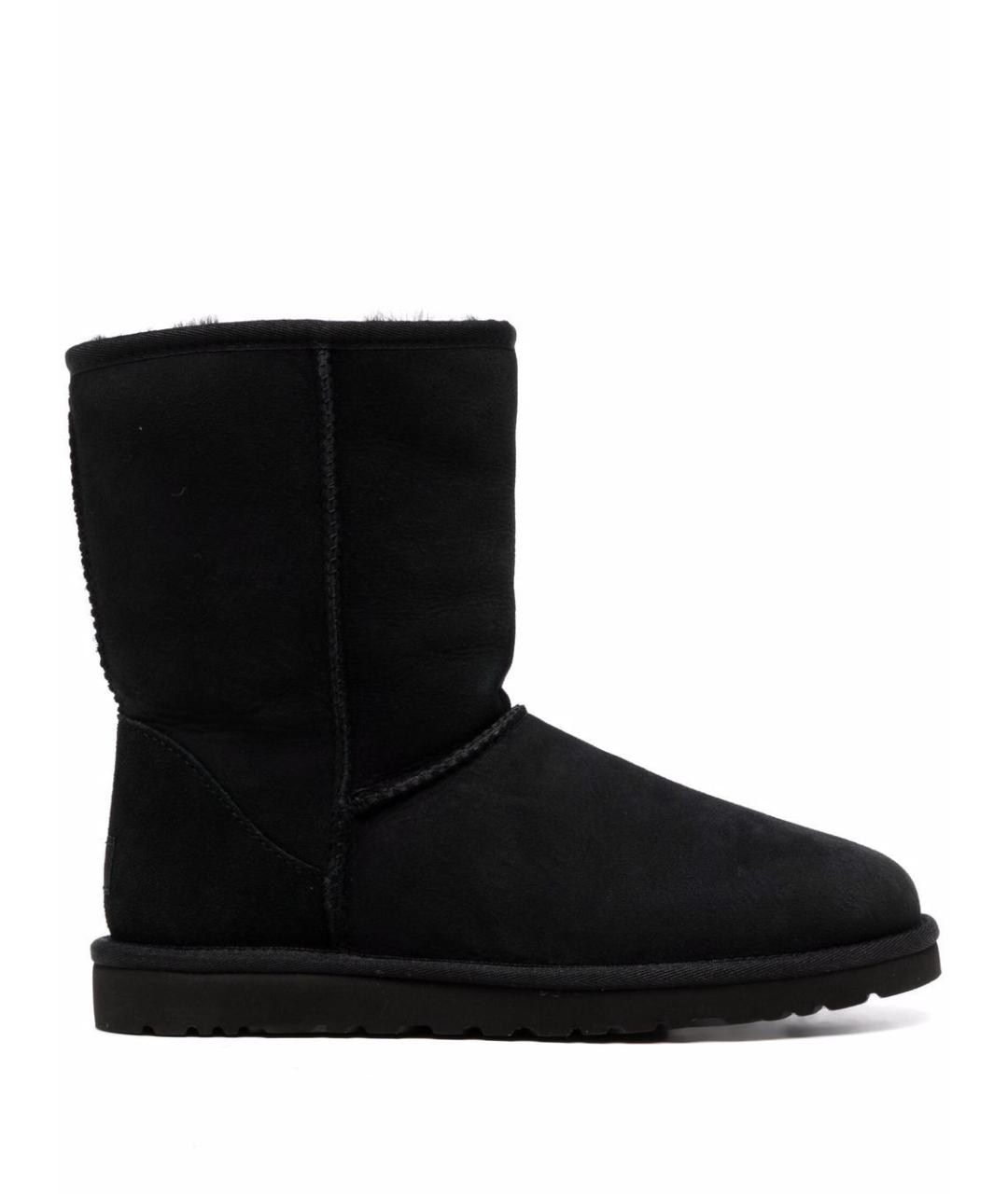 UGG AUSTRALIA Черные нубуковые высокие ботинки, фото 1
