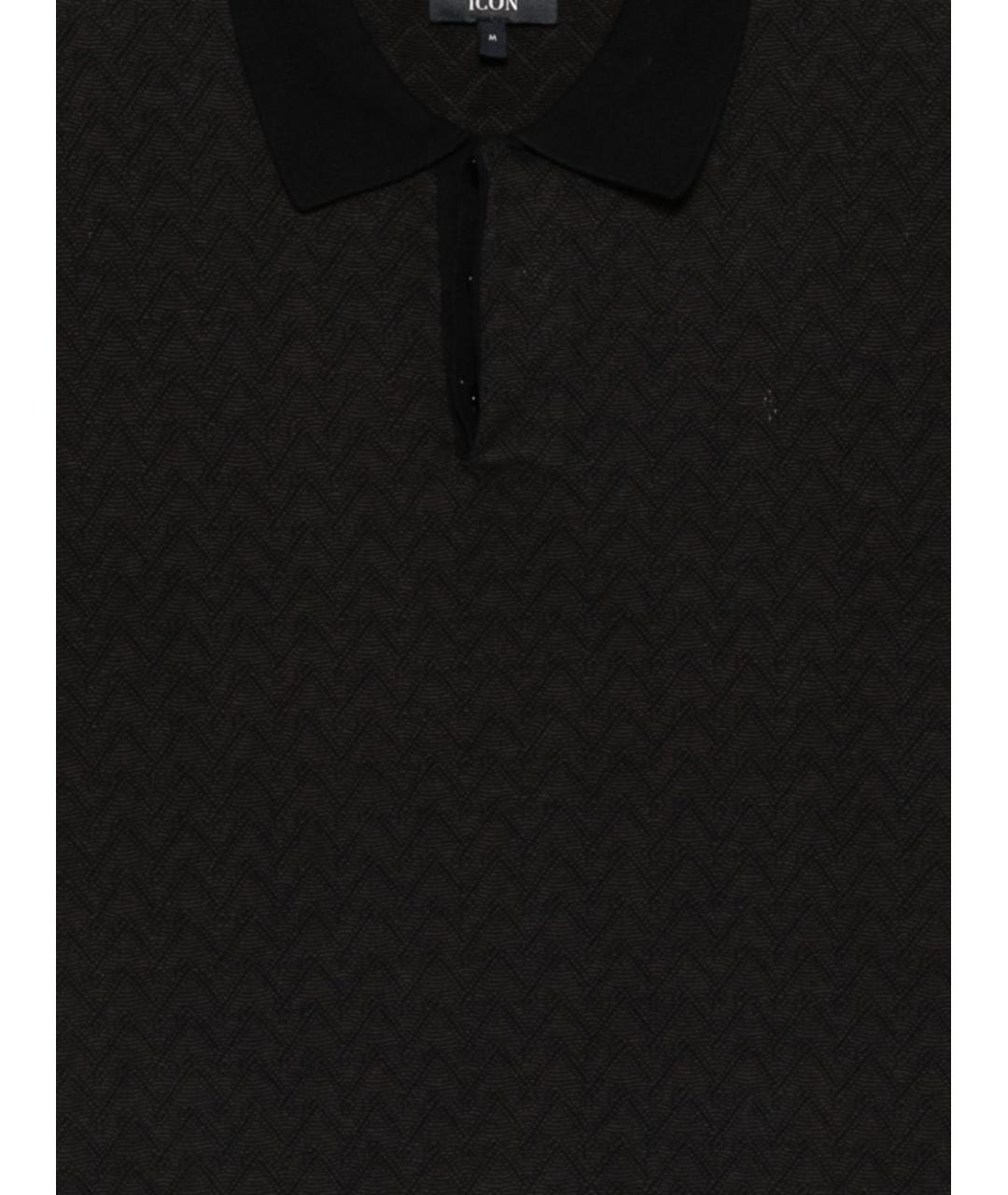 EMPORIO ARMANI Черное поло с коротким рукавом, фото 2