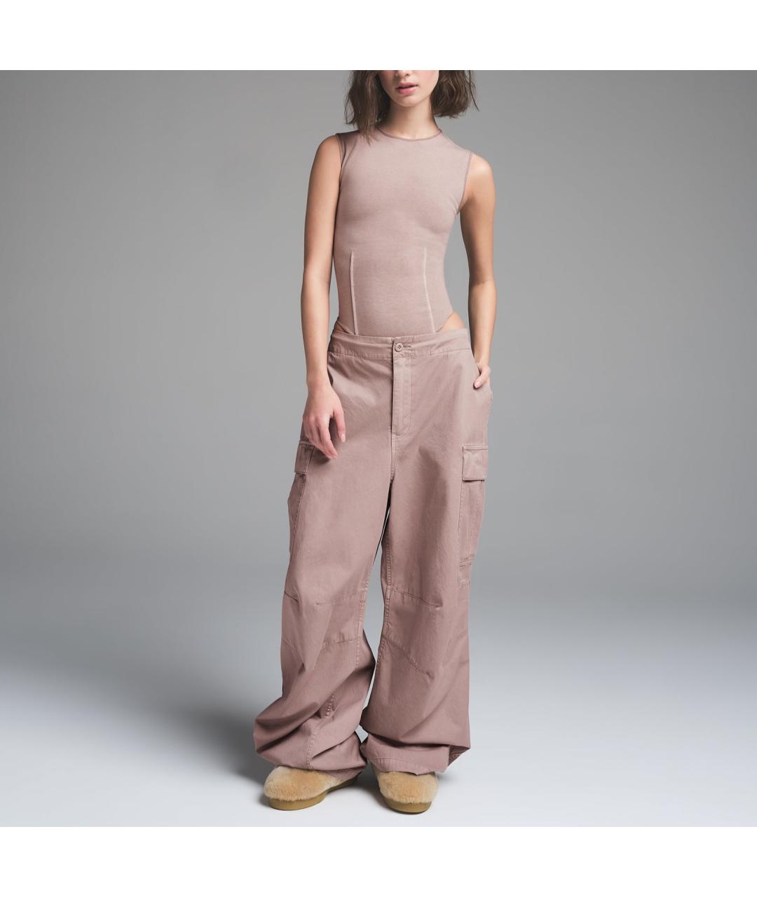 SKIMS Бежевые прямые брюки, фото 2