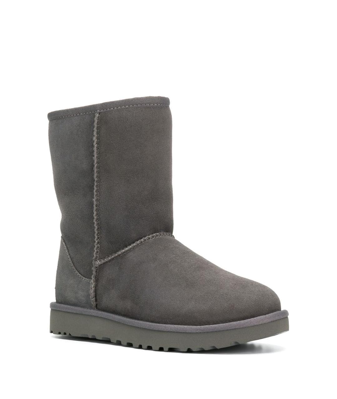 UGG AUSTRALIA Серые нубуковые сапоги, фото 4