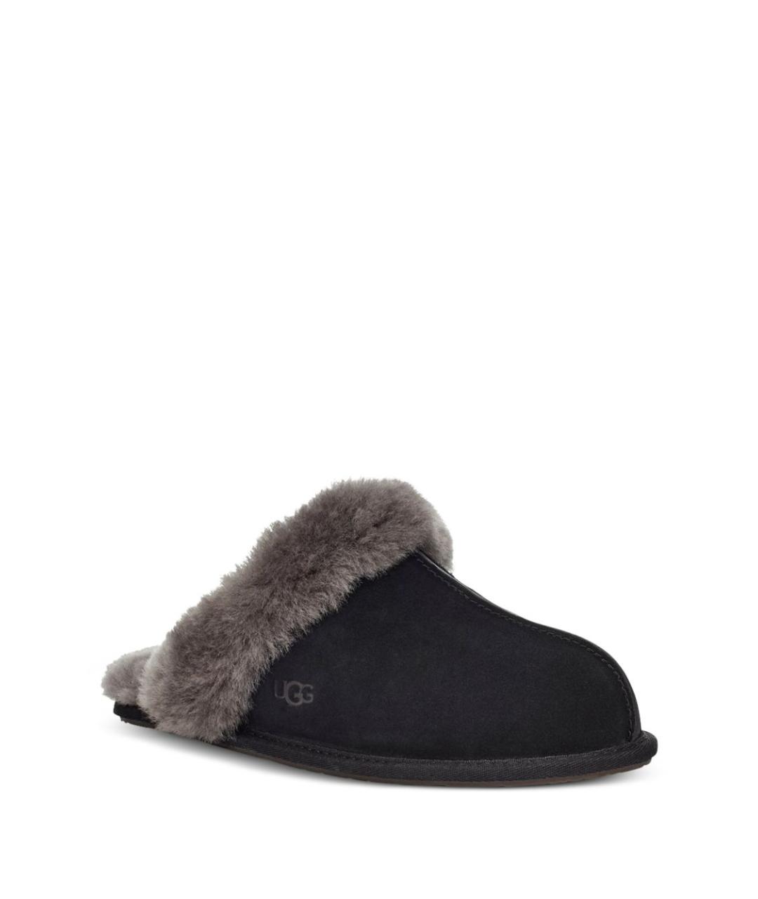 UGG AUSTRALIA Черные замшевые сабо, фото 2