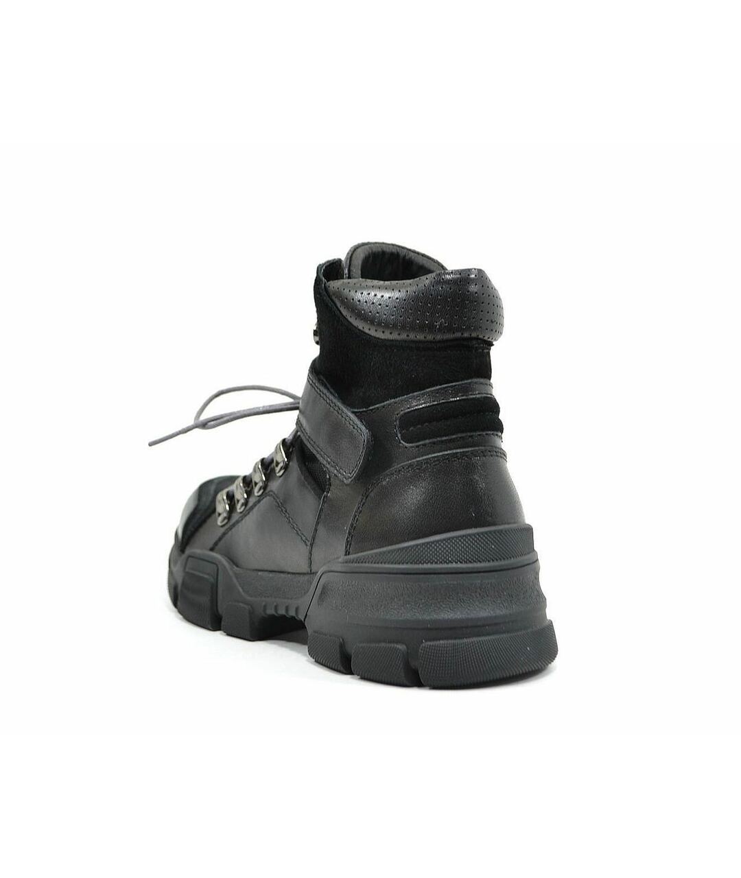 LOLA CRUZ Черные кожаные ботинки, фото 4