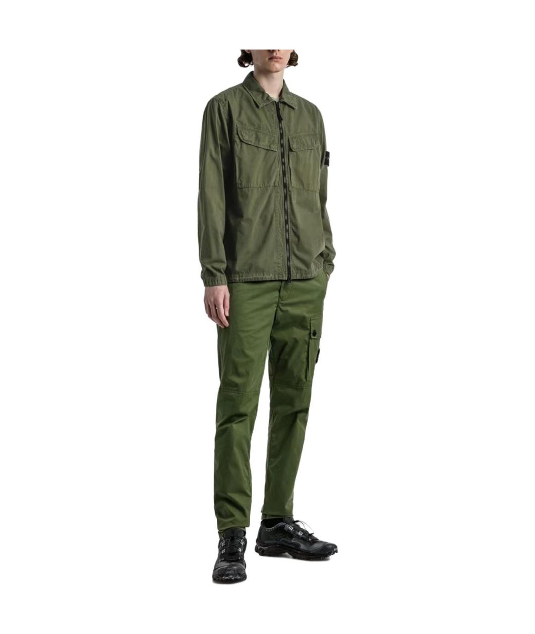 STONE ISLAND Зеленая куртка, фото 4