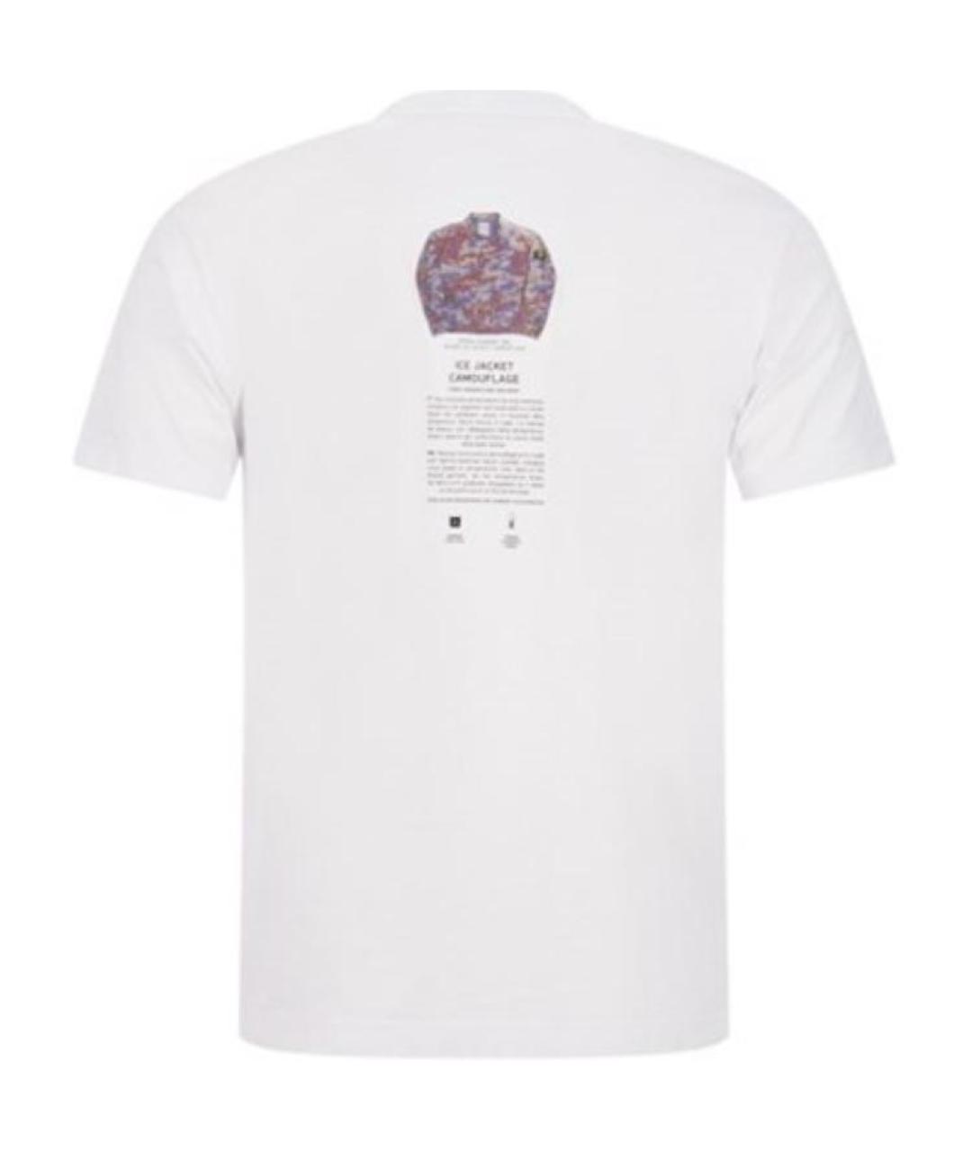 STONE ISLAND Белая хлопковая футболка, фото 2