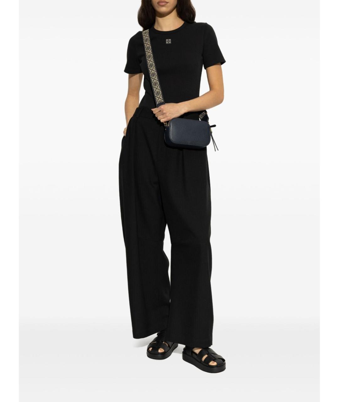TORY BURCH Черные кожаные босоножки, фото 5