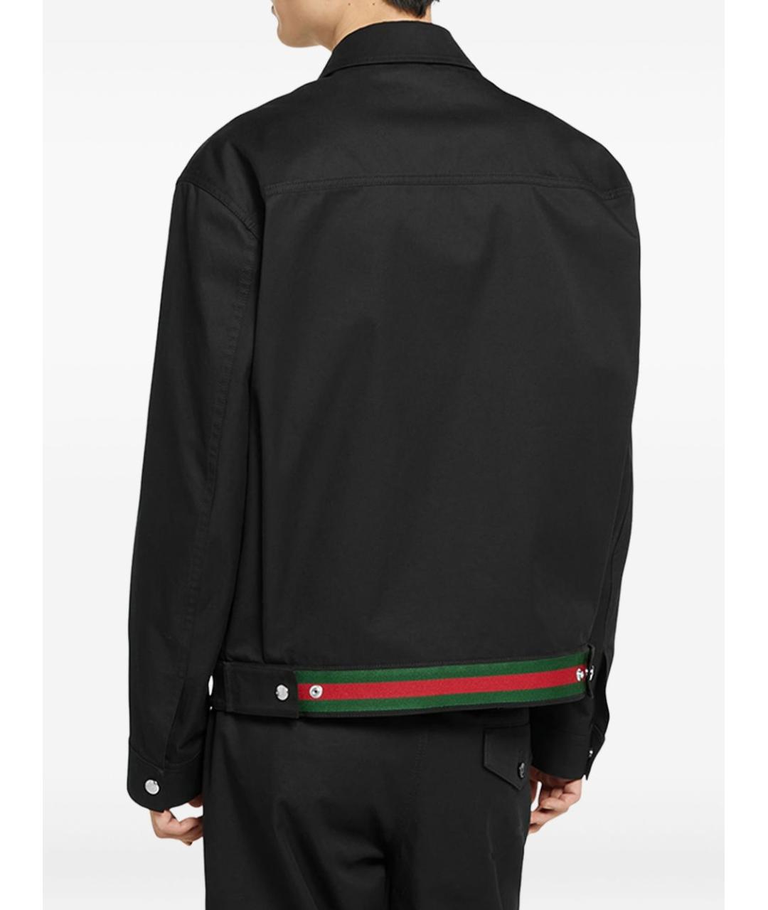 GUCCI Черная хлопковая куртка, фото 2