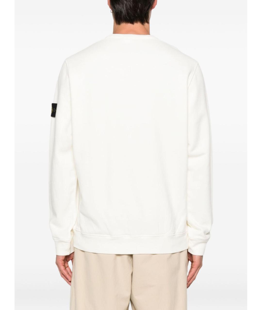 STONE ISLAND Бежевый хлопковый джемпер / свитер, фото 3