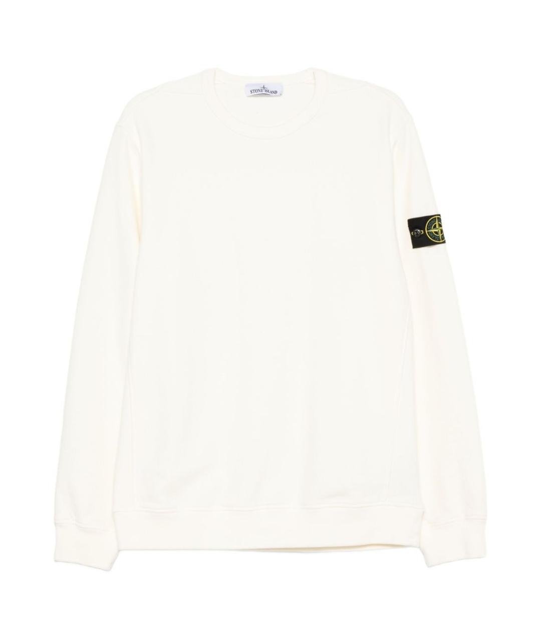 STONE ISLAND Бежевый хлопковый джемпер / свитер, фото 1