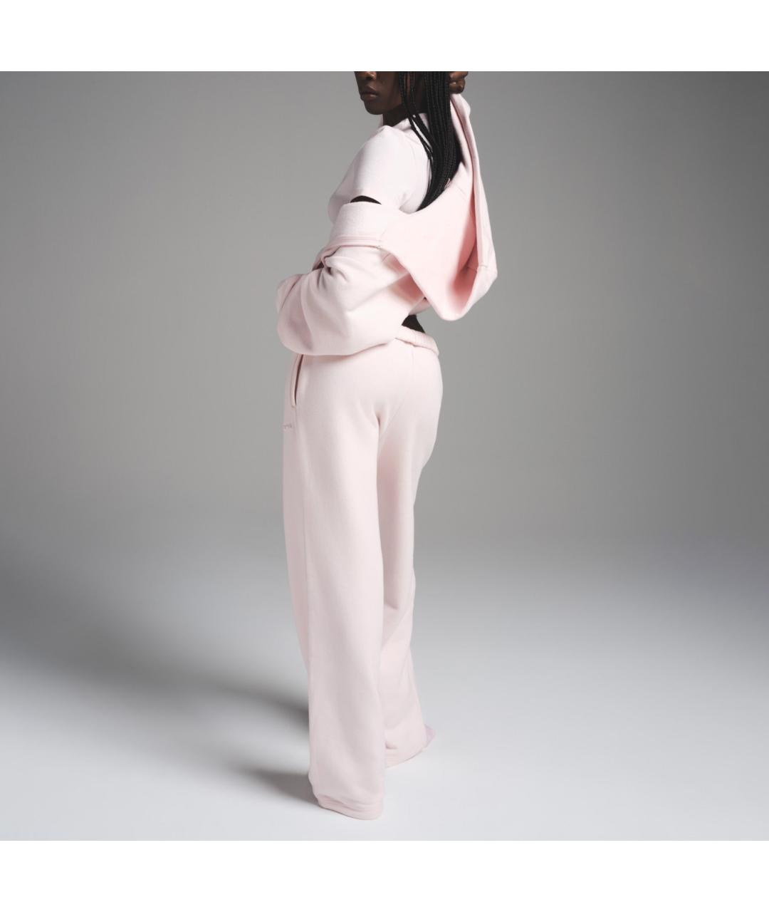 SKIMS Розовые хлопковые прямые брюки, фото 4