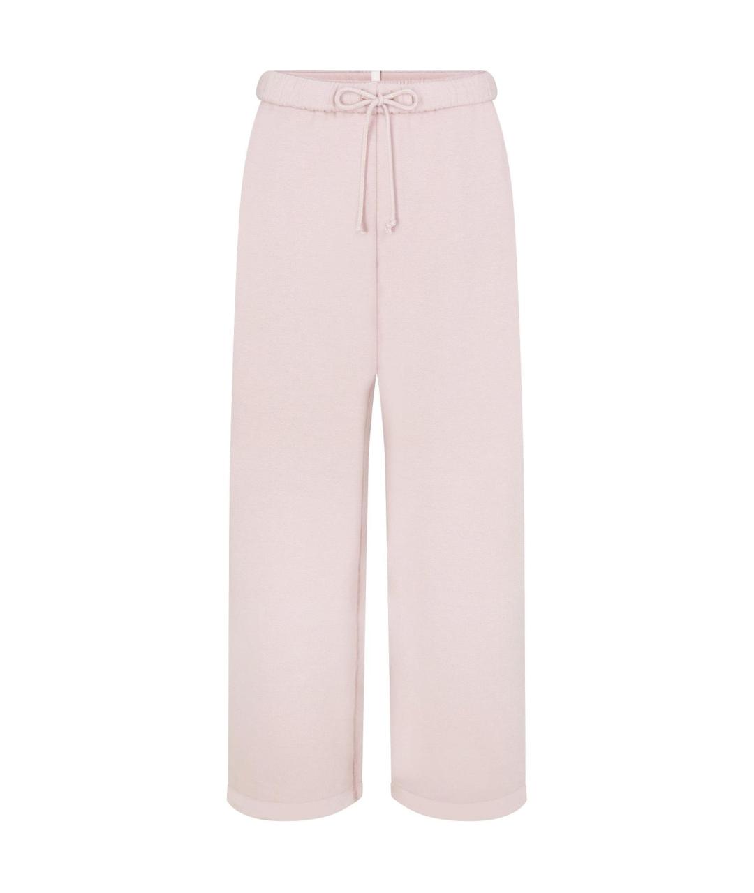 SKIMS Розовые хлопковые прямые брюки, фото 1