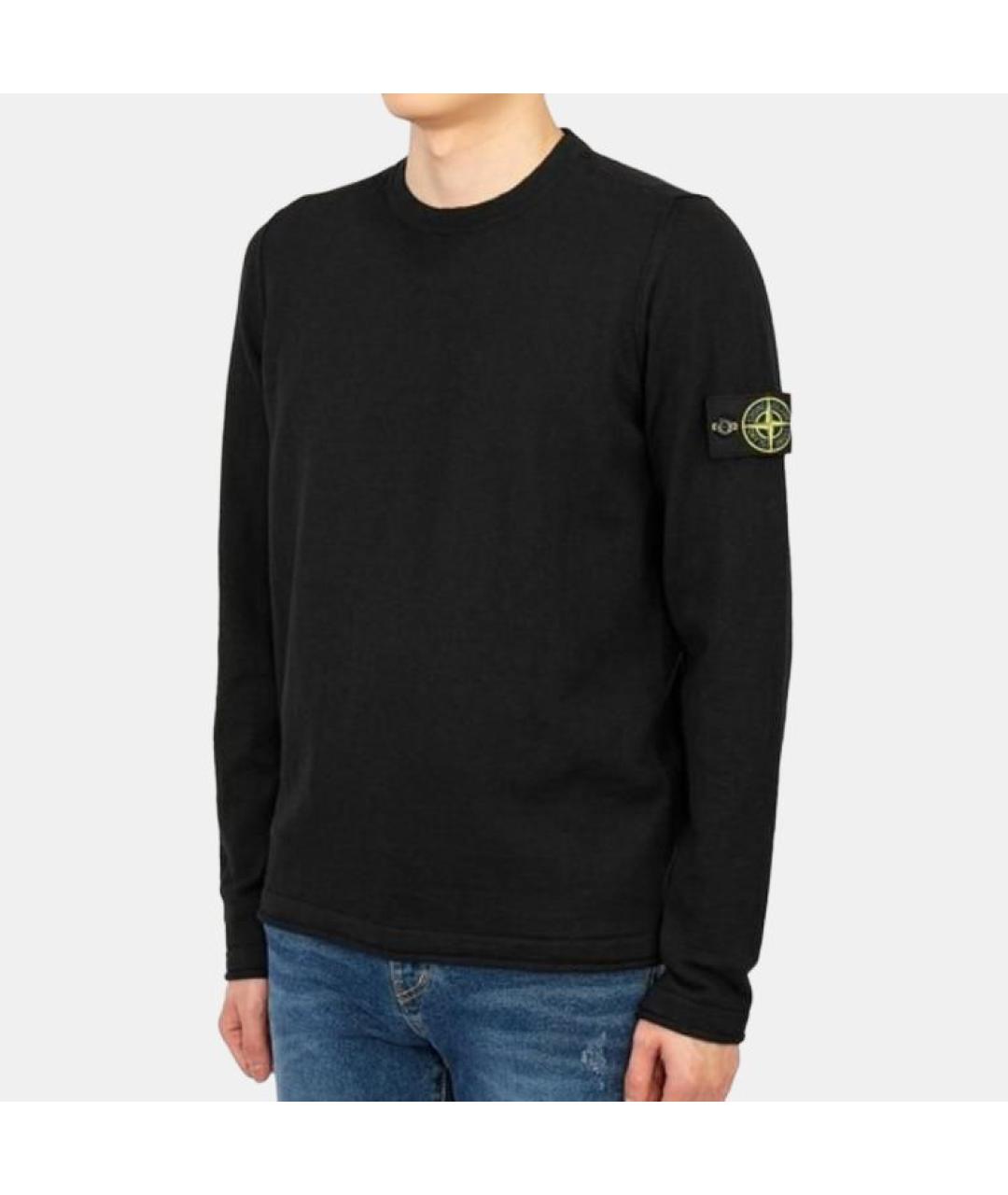 STONE ISLAND Черный джемпер / свитер, фото 4
