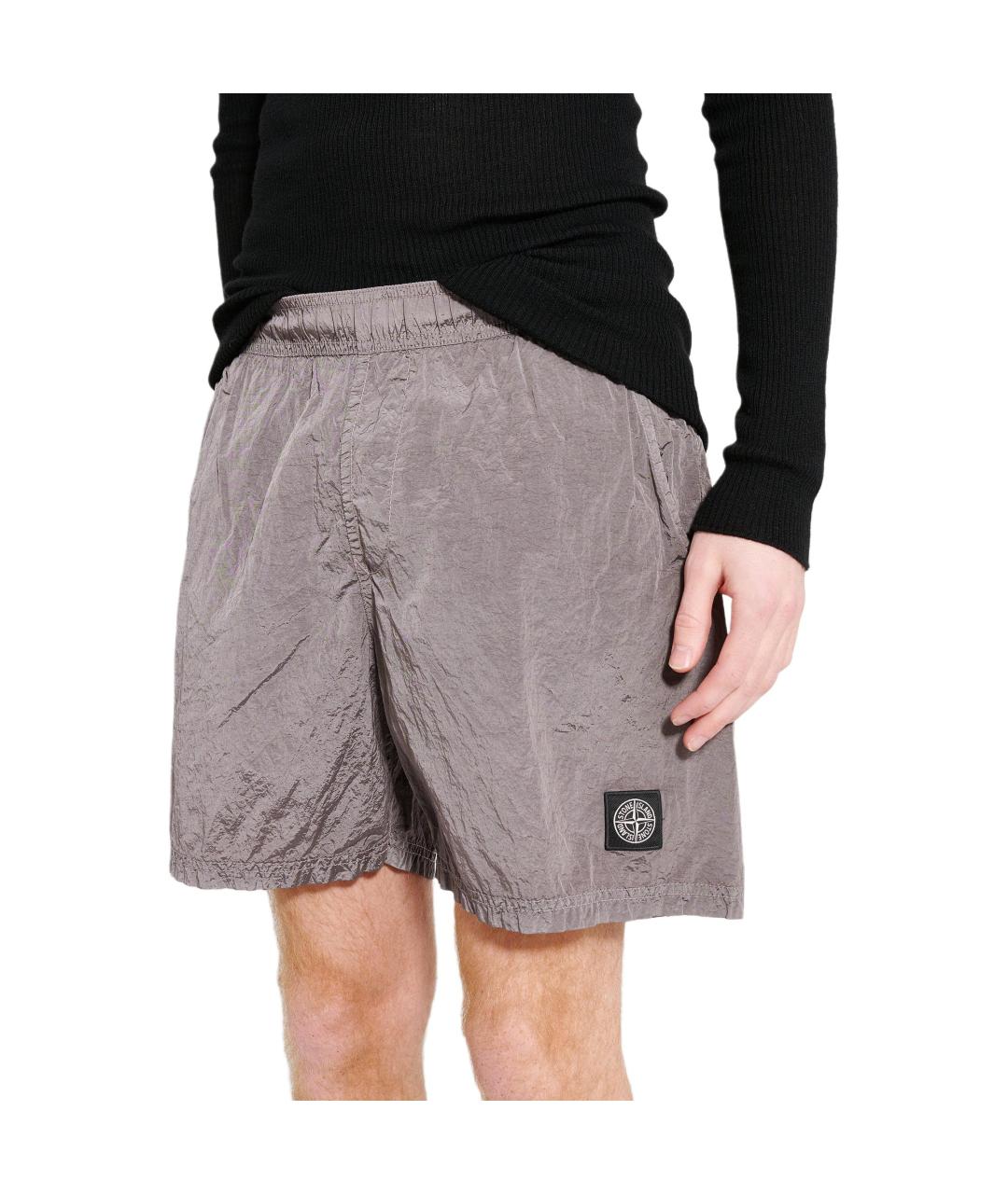 STONE ISLAND Серые шорты, фото 3