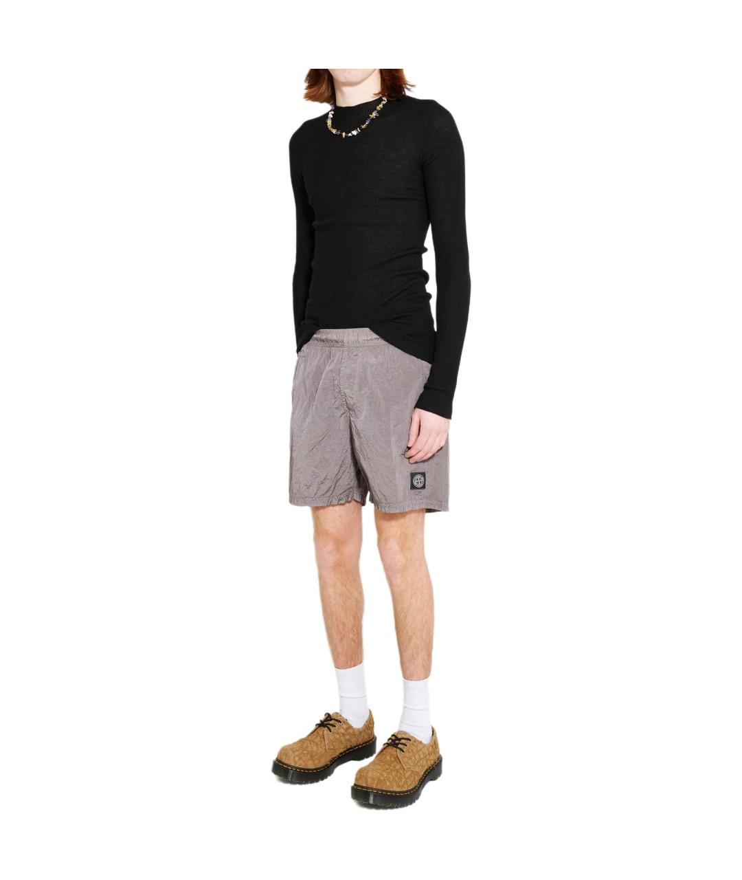 STONE ISLAND Серые шорты, фото 4