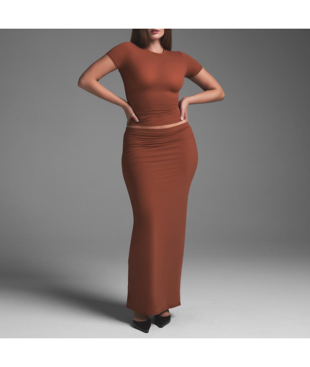 SKIMS Коричневая футболка, фото 2