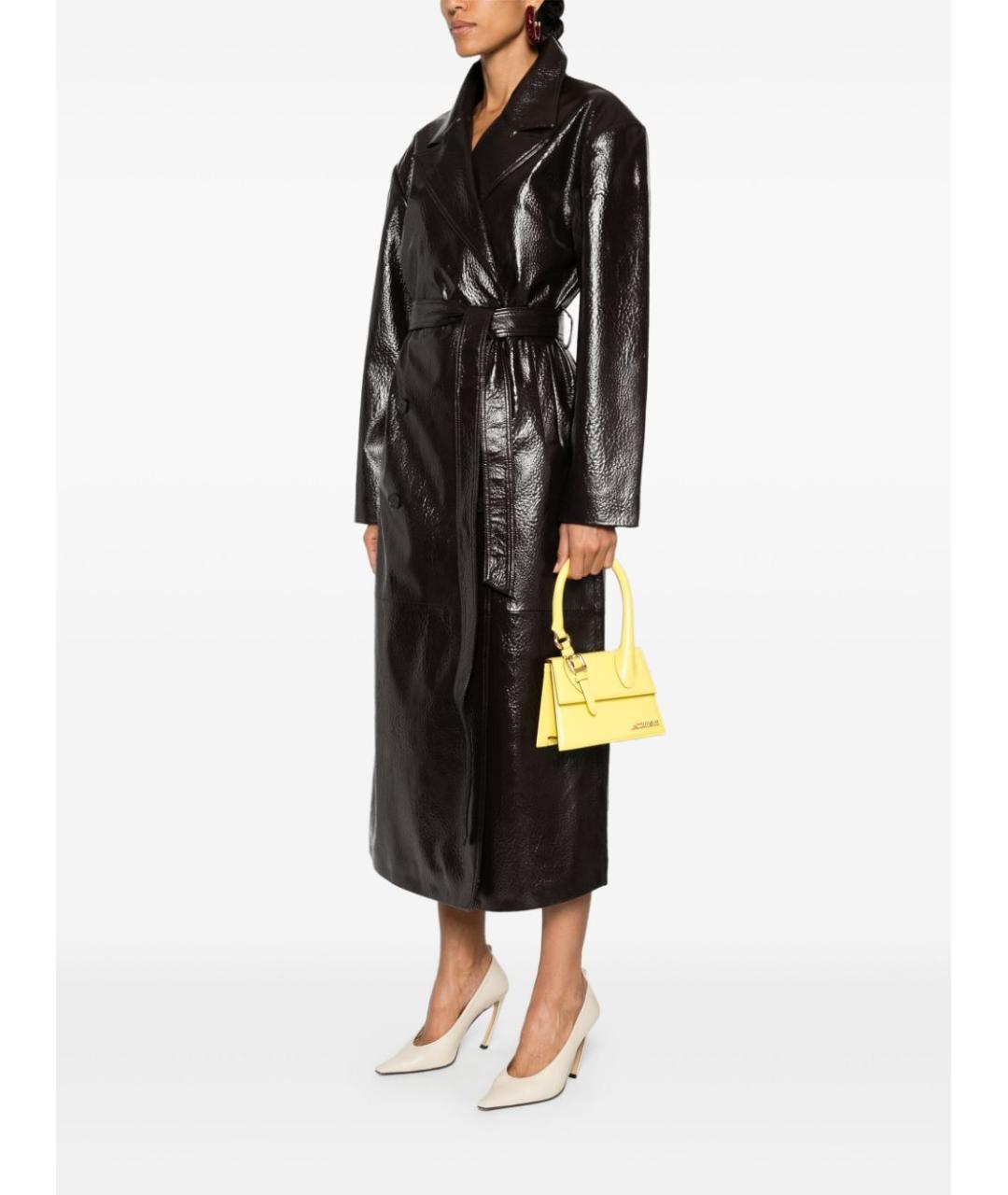 JACQUEMUS Желтая кожаная сумка через плечо, фото 4