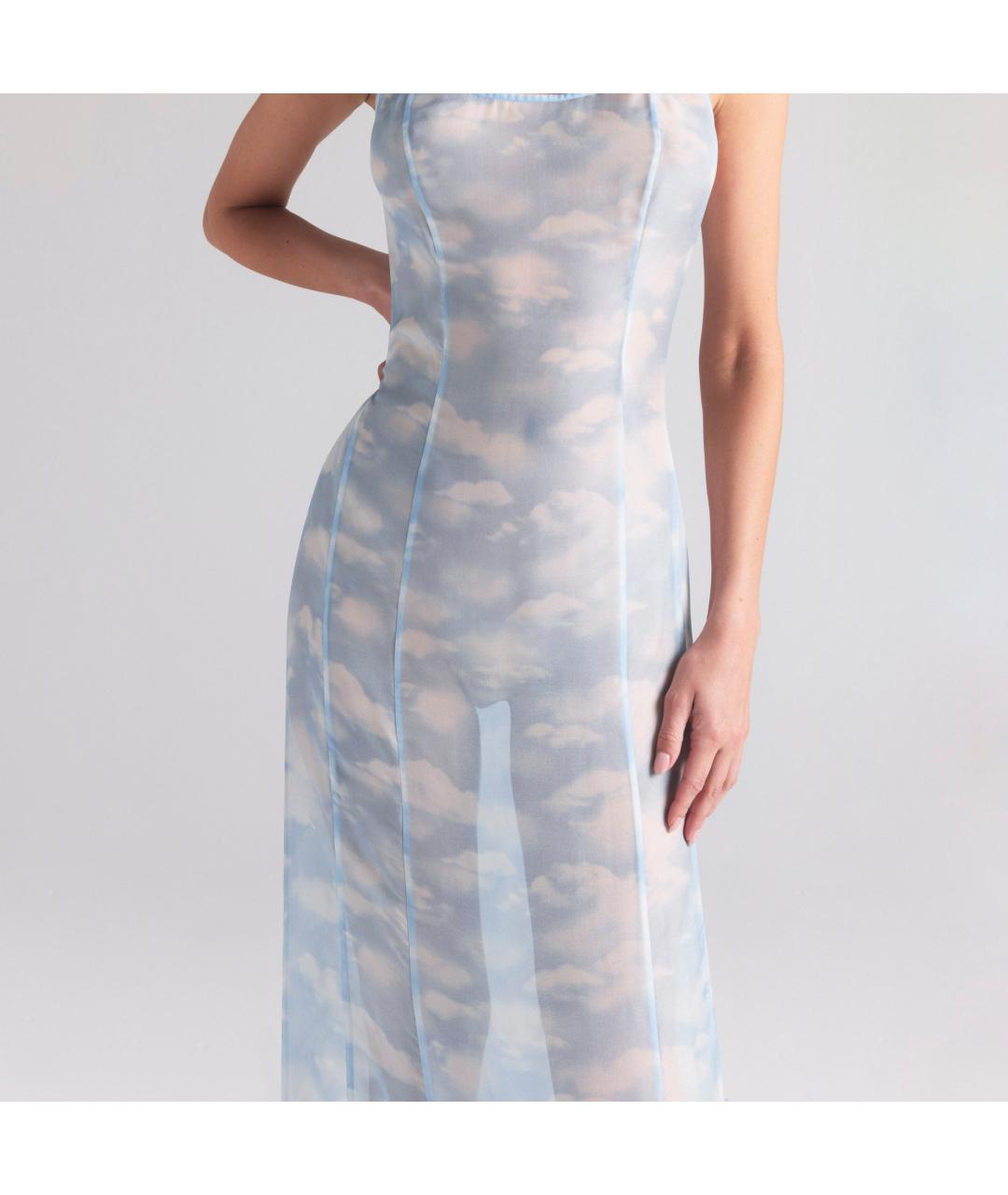 SKIMS Голубое вечернее платье, фото 4