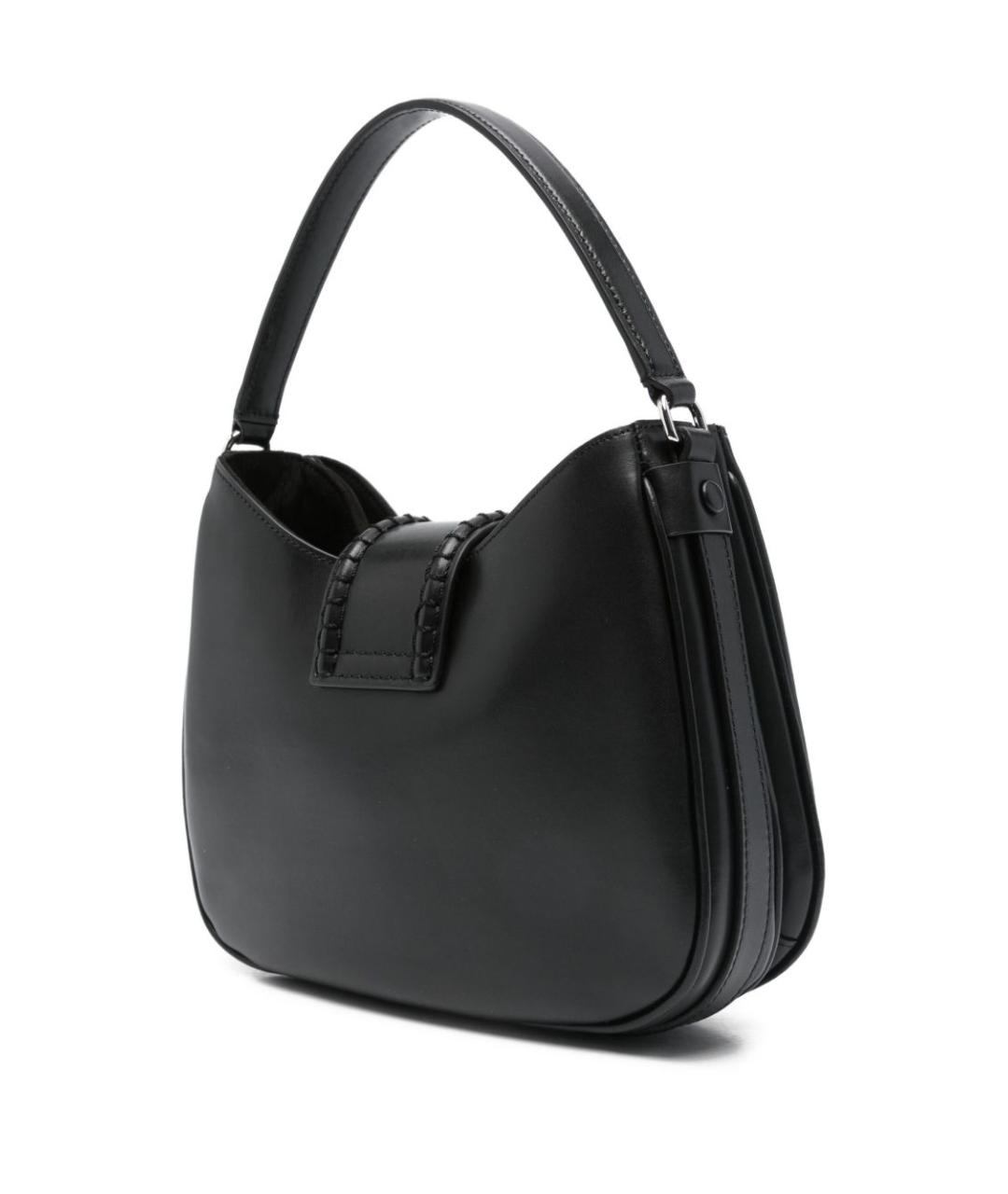 EMPORIO ARMANI Черная кожаная сумка с короткими ручками, фото 3