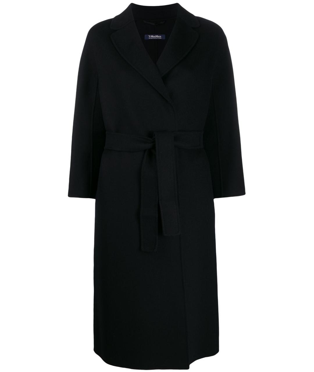 'S MAX MARA Черное шерстяное пальто, фото 1