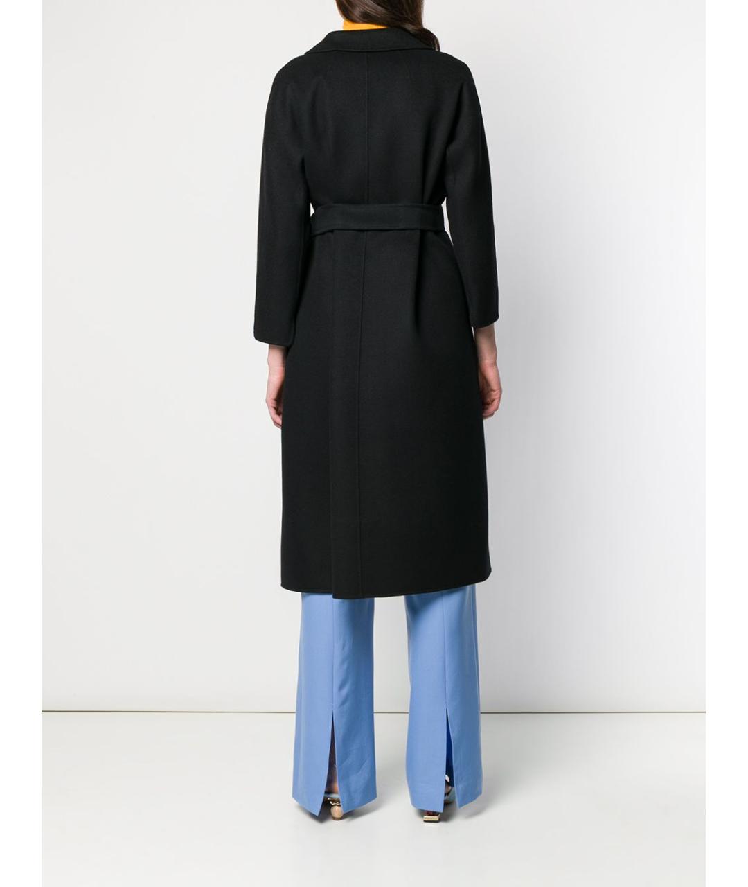 'S MAX MARA Черное шерстяное пальто, фото 4