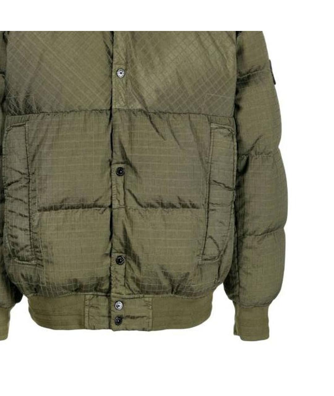 STONE ISLAND Зеленый пуховик, фото 6