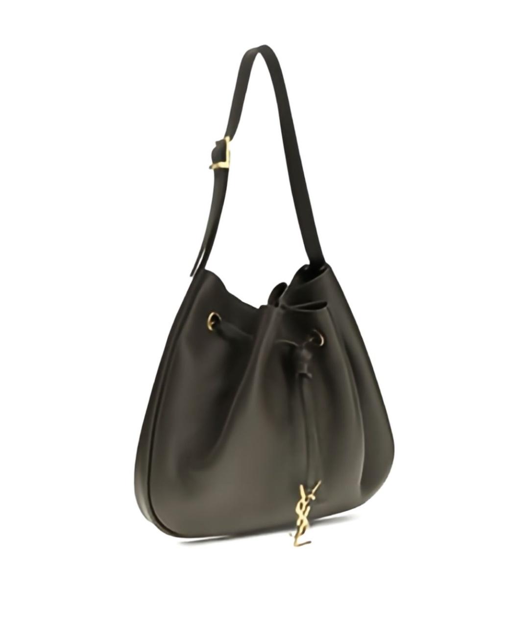 SAINT LAURENT Зеленая кожаная сумка тоут, фото 2