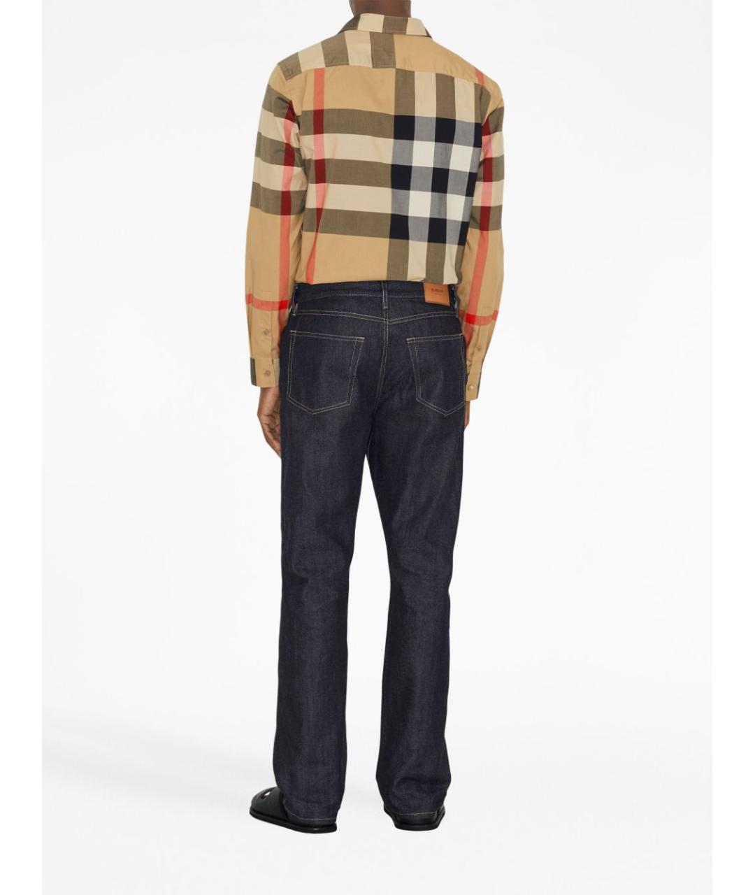 BURBERRY Бежевая хлопковая кэжуал рубашка, фото 4
