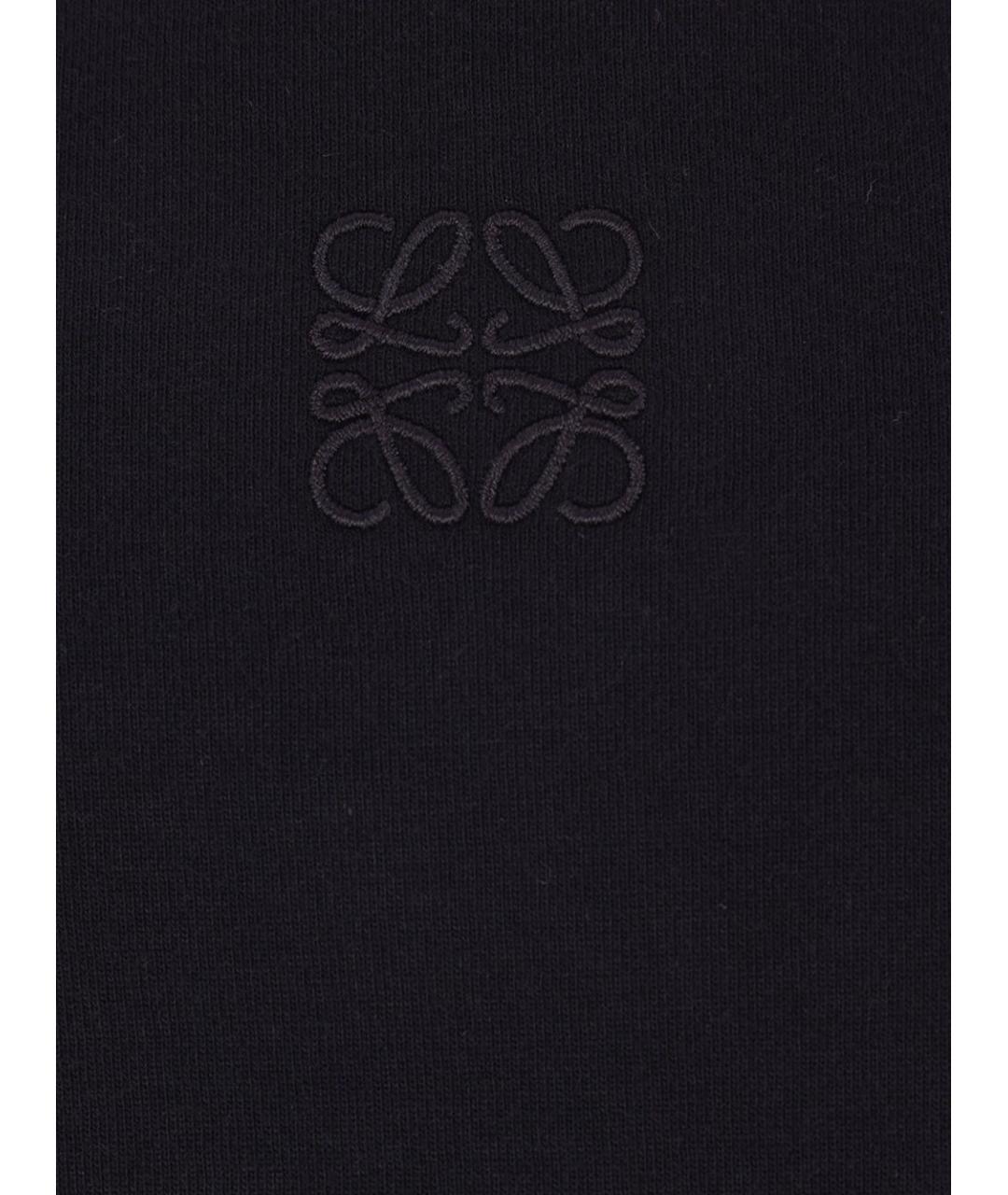 LOEWE Черная хлопковая футболка, фото 4