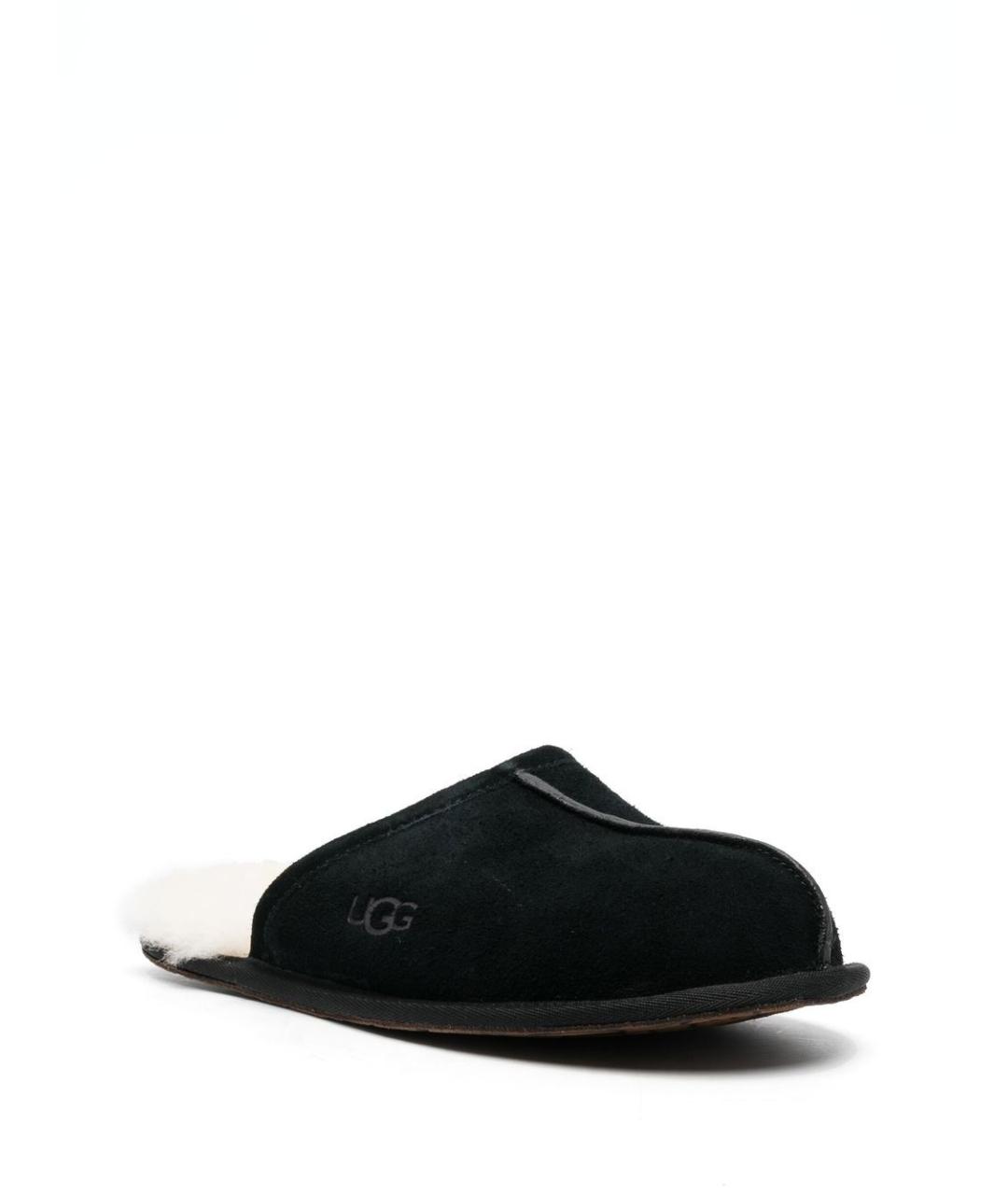 UGG AUSTRALIA Черные замшевые шлепанцы, фото 4