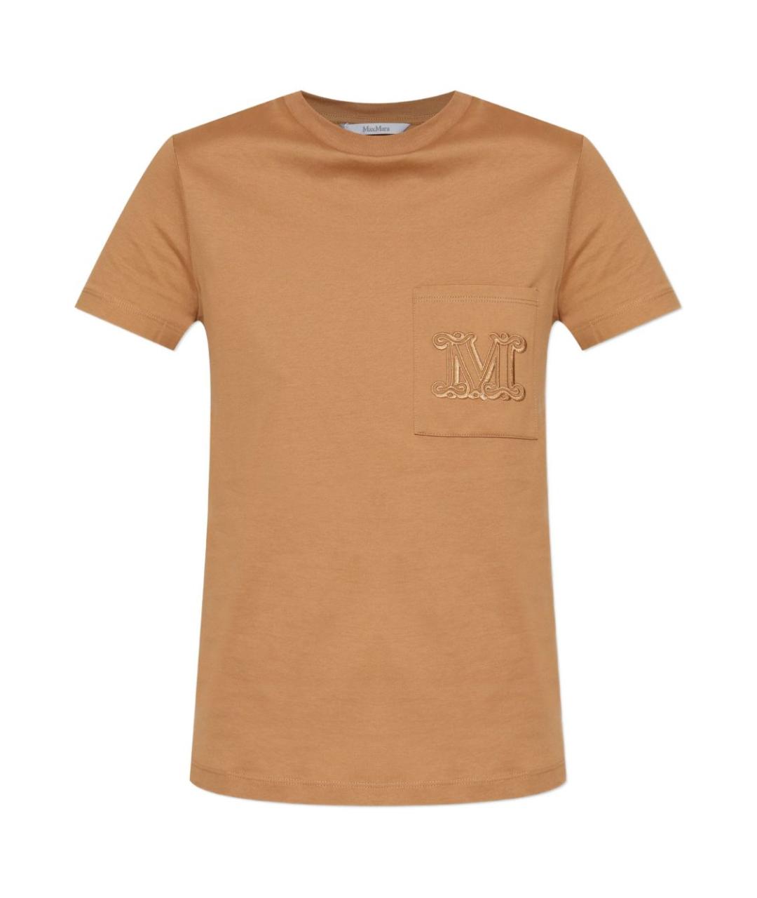 MAX MARA Коричневая футболка, фото 1
