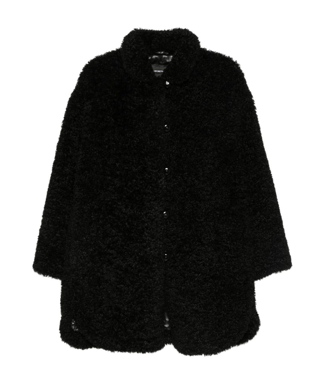 EMPORIO ARMANI Черное пальто, фото 1