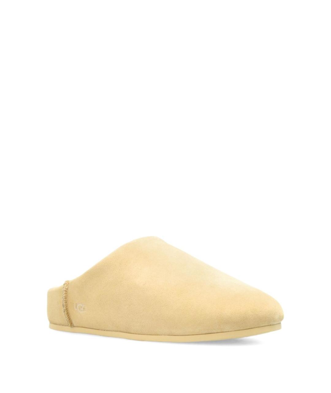 UGG AUSTRALIA Бежевые замшевые сабо, фото 4