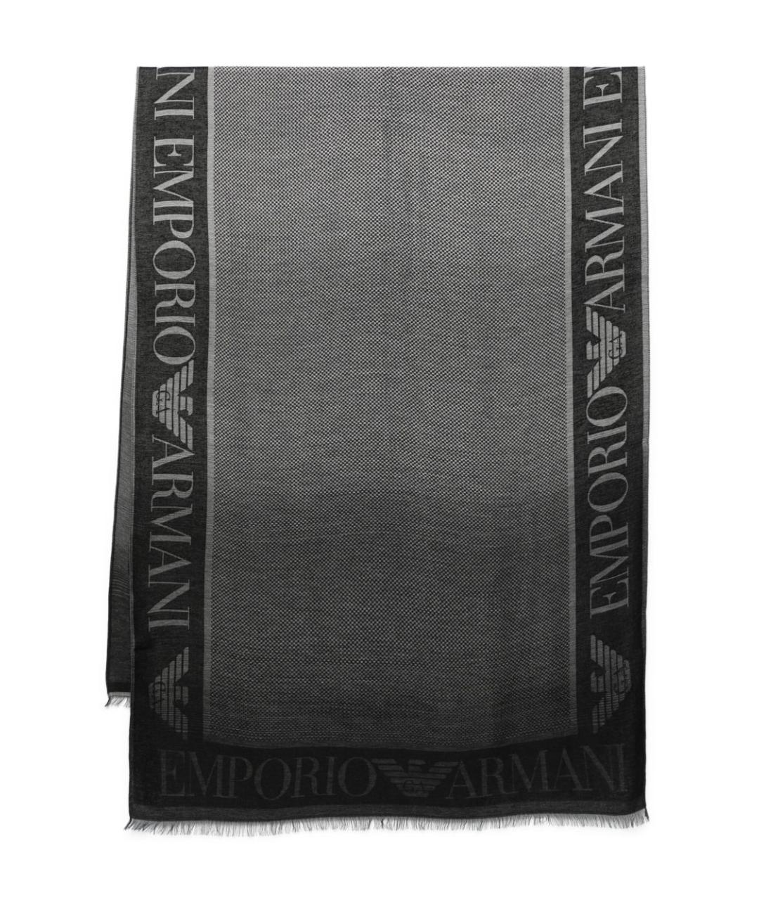 EMPORIO ARMANI Черный шарф, фото 1