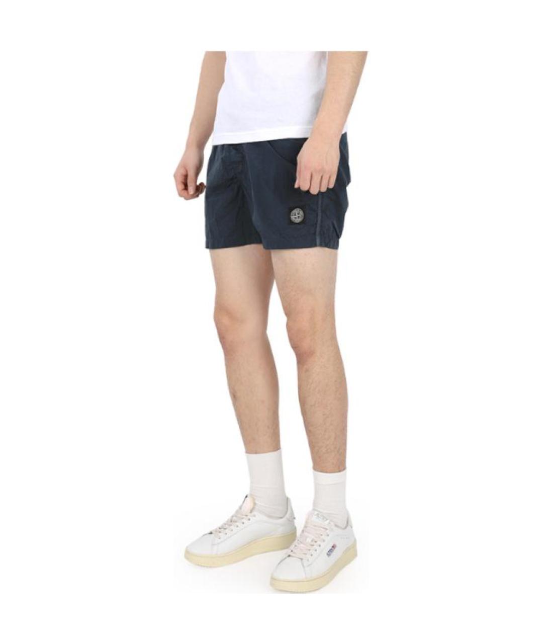 STONE ISLAND Темно-синие шорты, фото 4