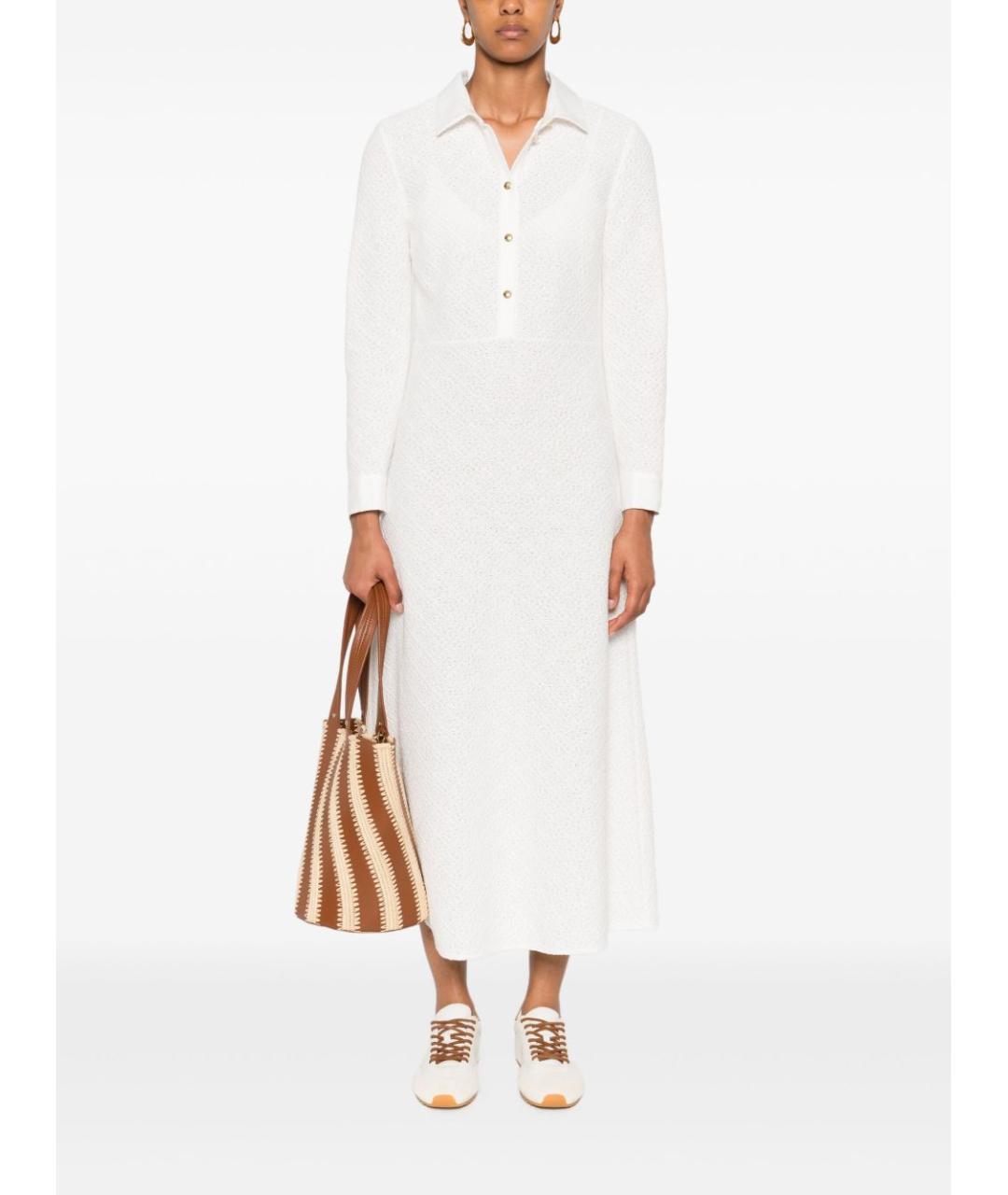 CELINE Бежевое хлопковое повседневное платье, фото 4
