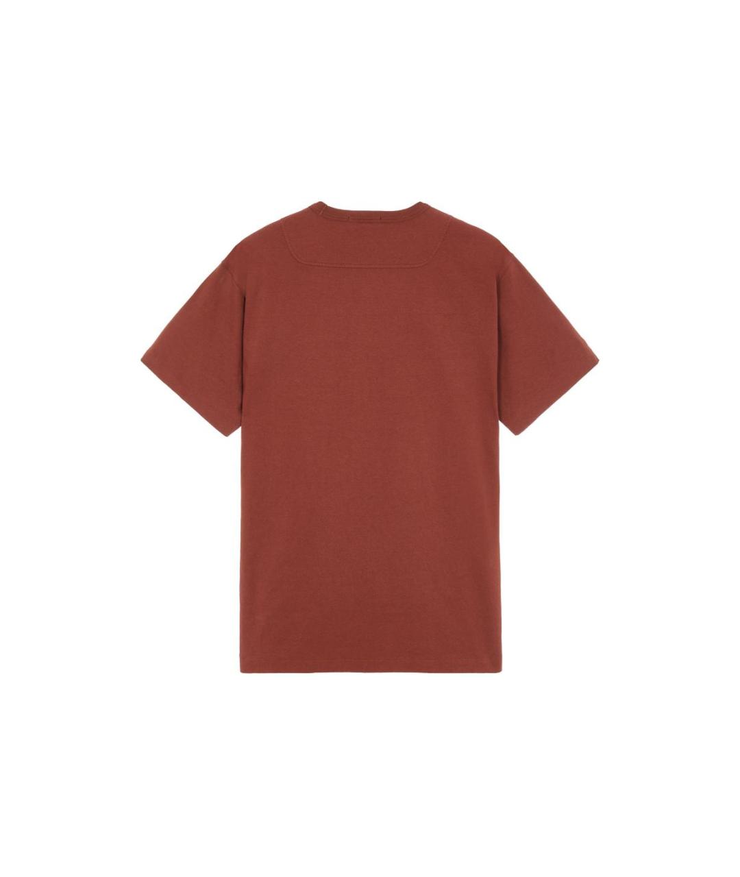 STONE ISLAND Красная хлопковая футболка, фото 2